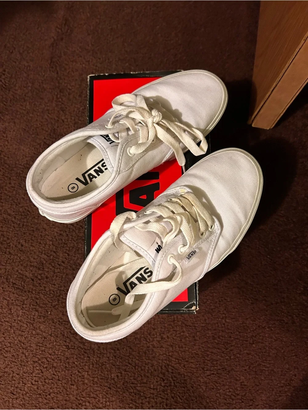 Vans White Canvas Low-Top Sneakers